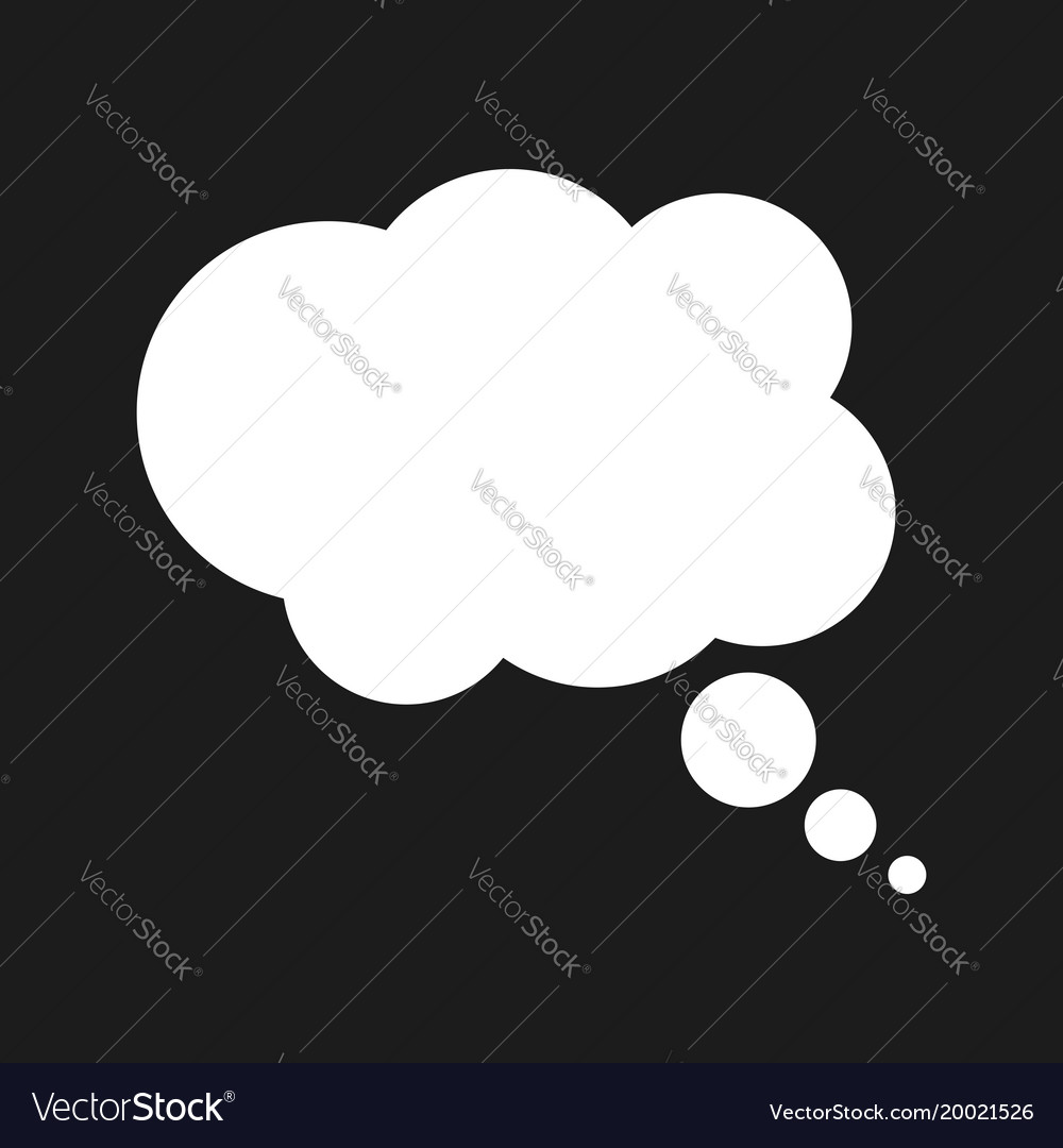 Thought Bubble On The Black Background Royalty Vector