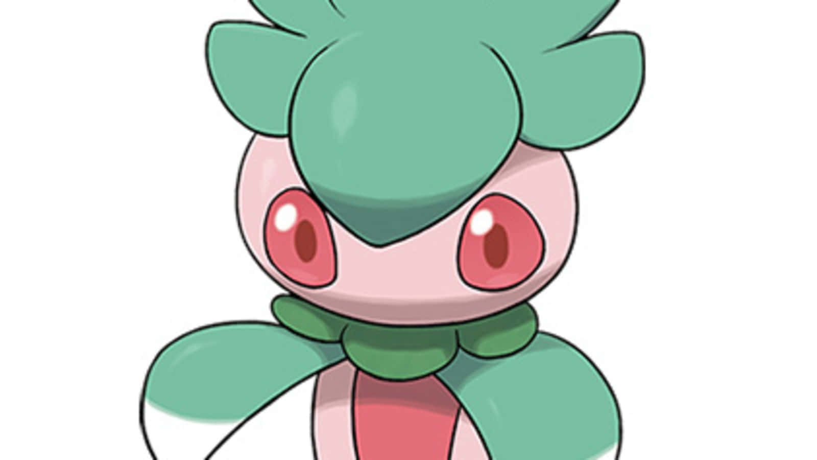 Pok Mon Fomantis Closeup In White Wallpaper