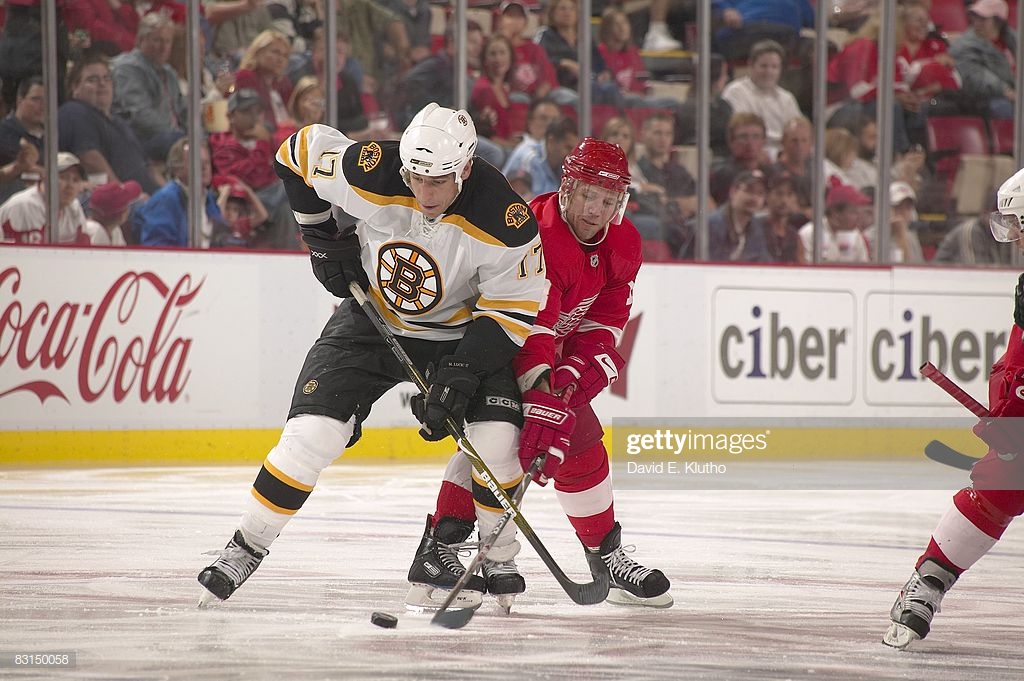 Boston Bruins Milan Lucic In Action Vs Detroit Red Wings Kirk