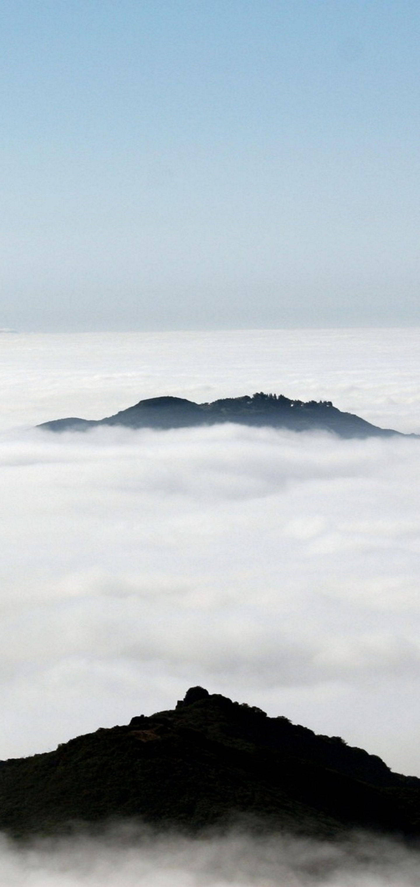 Mountain With White Clouds iPhone Wallpaper
