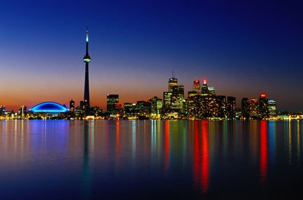 Toronto Skyline Photo Wall Mural Contemporary Wallpaper By