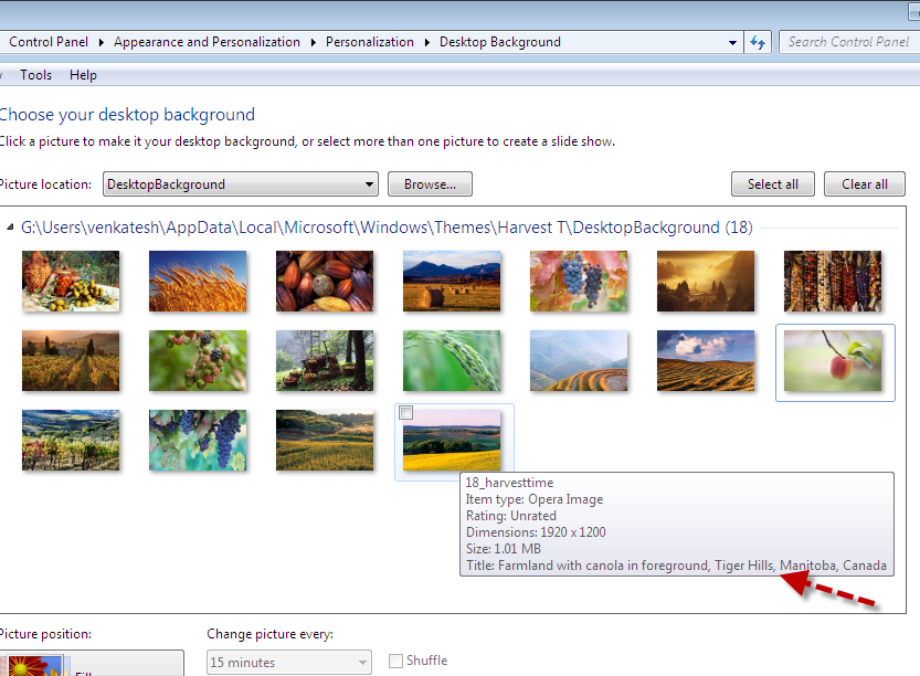 Free download windows 7 theme wallpaper location information thumb Find