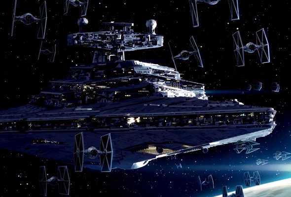 Wallpaper Imperial Starfleet Star Destroyer Tie Fighter Wars