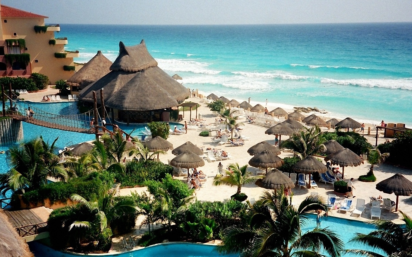 Cancun Island Shore Wallpaper Stock Photos