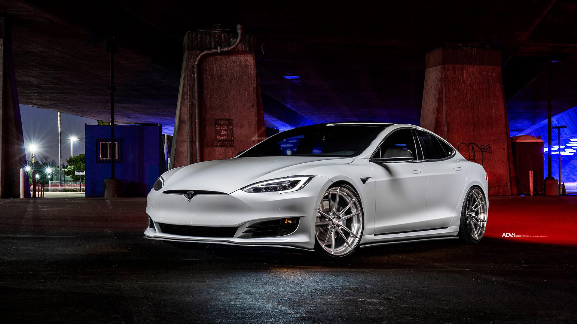 White Tesla Model S Wallpaper HD Car