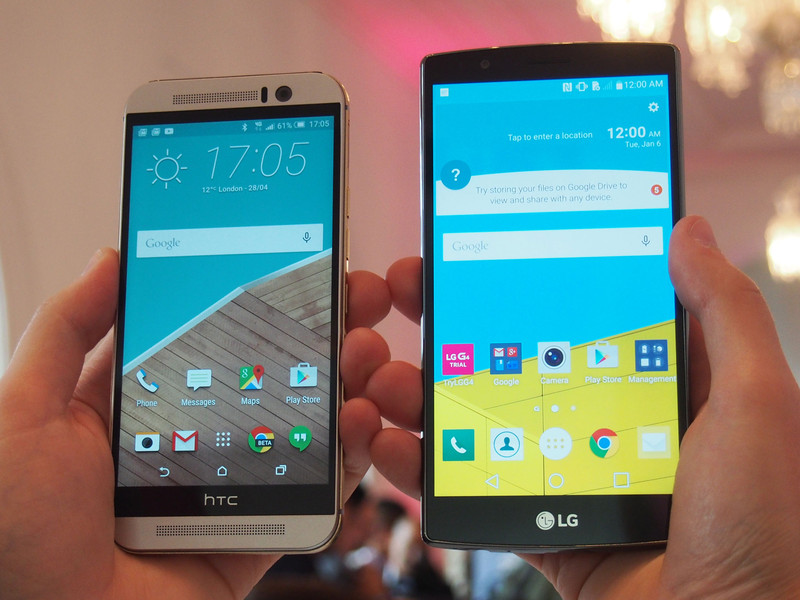 Quick Parison The Lg G4 Vs Htc One M9 Android Central