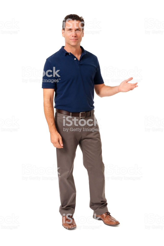 Causal Businessman Gesturing Showing Isolated On White Background