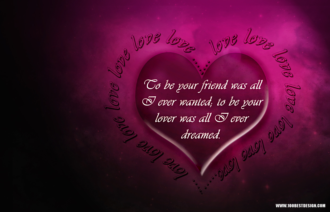 Love Wallpaper With Messages HD Quotes Heart Background