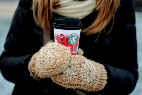 Coffee Starbucks Winter Image On Favim