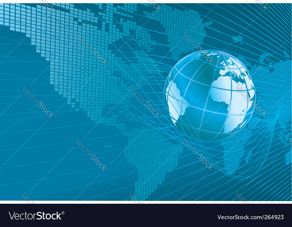 World Map Globe Background Royalty Vector Image
