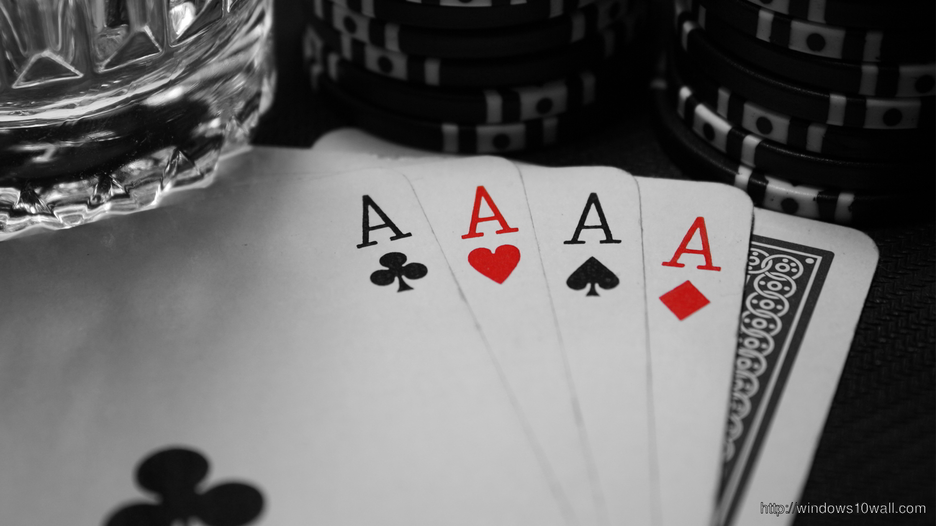 Aces Poker Cards HD Widescreen Wallpaper Windows