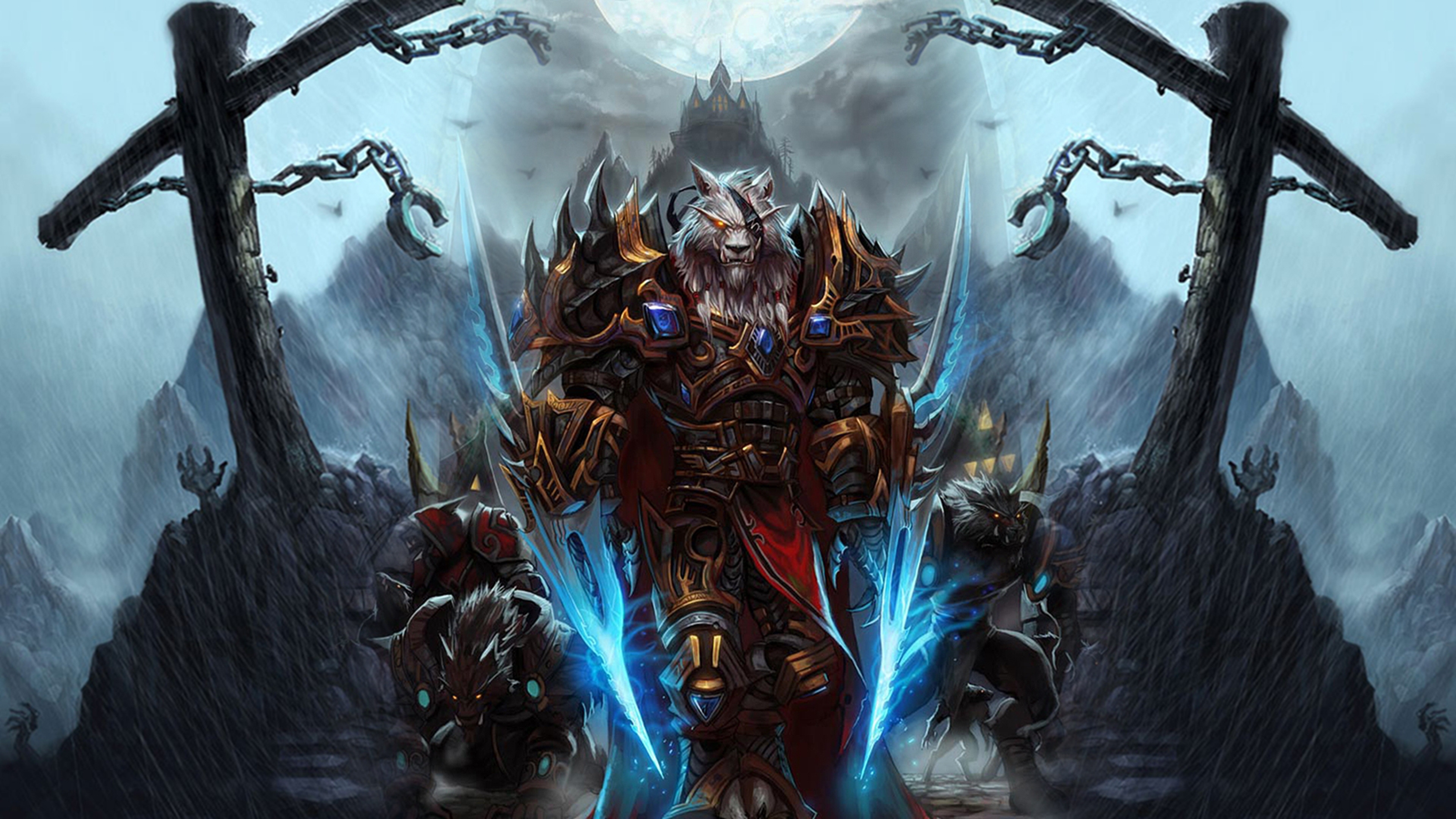 Download Wallpaper 3840x2160 world of warcraft worgen character arm 3840x2160