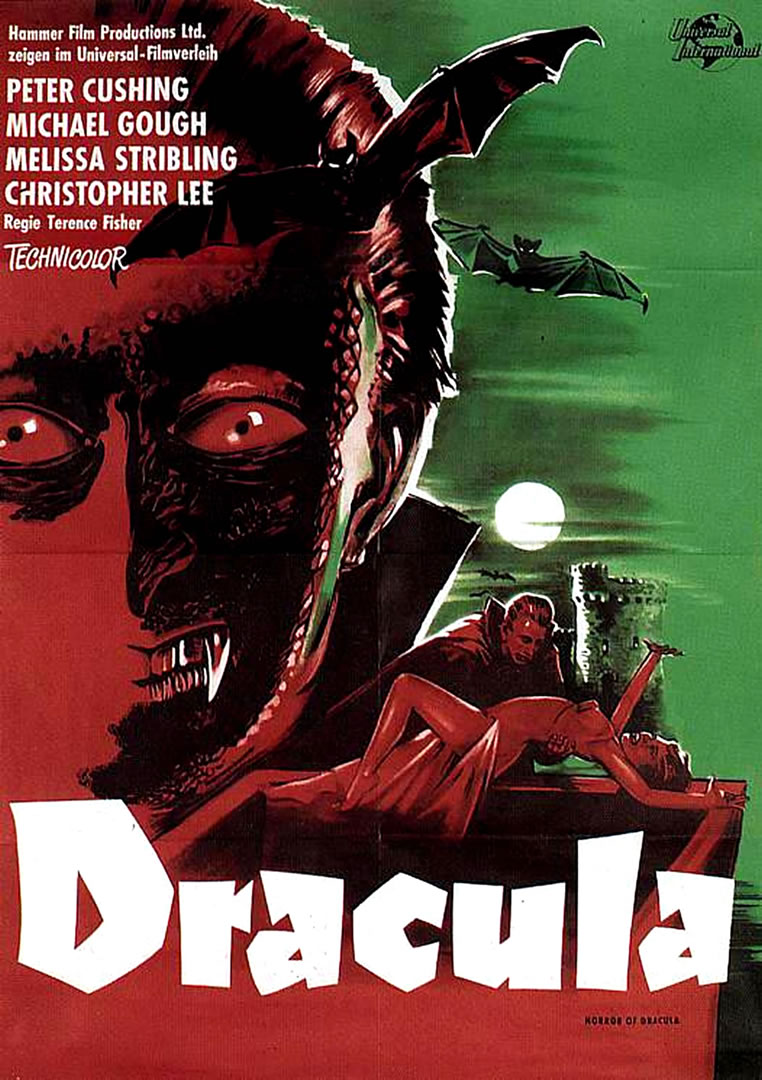 Dracula German Hammer Horror B Movie Posters Wallpaper Image