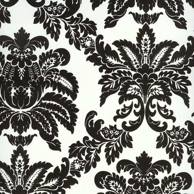 Bc1580982 Black And White Damask Wallpaper Traditional