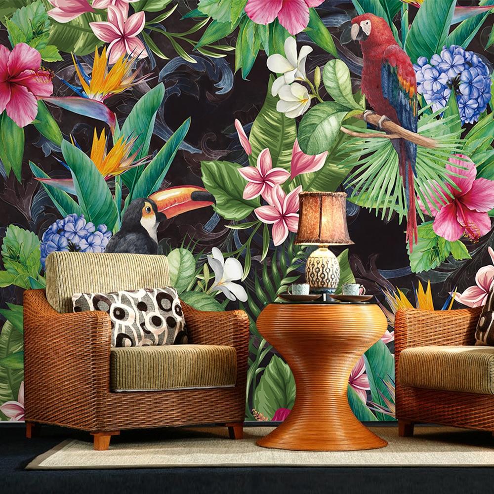 3d Tropical Jungle Flora Fauna Wall Mural Jass London