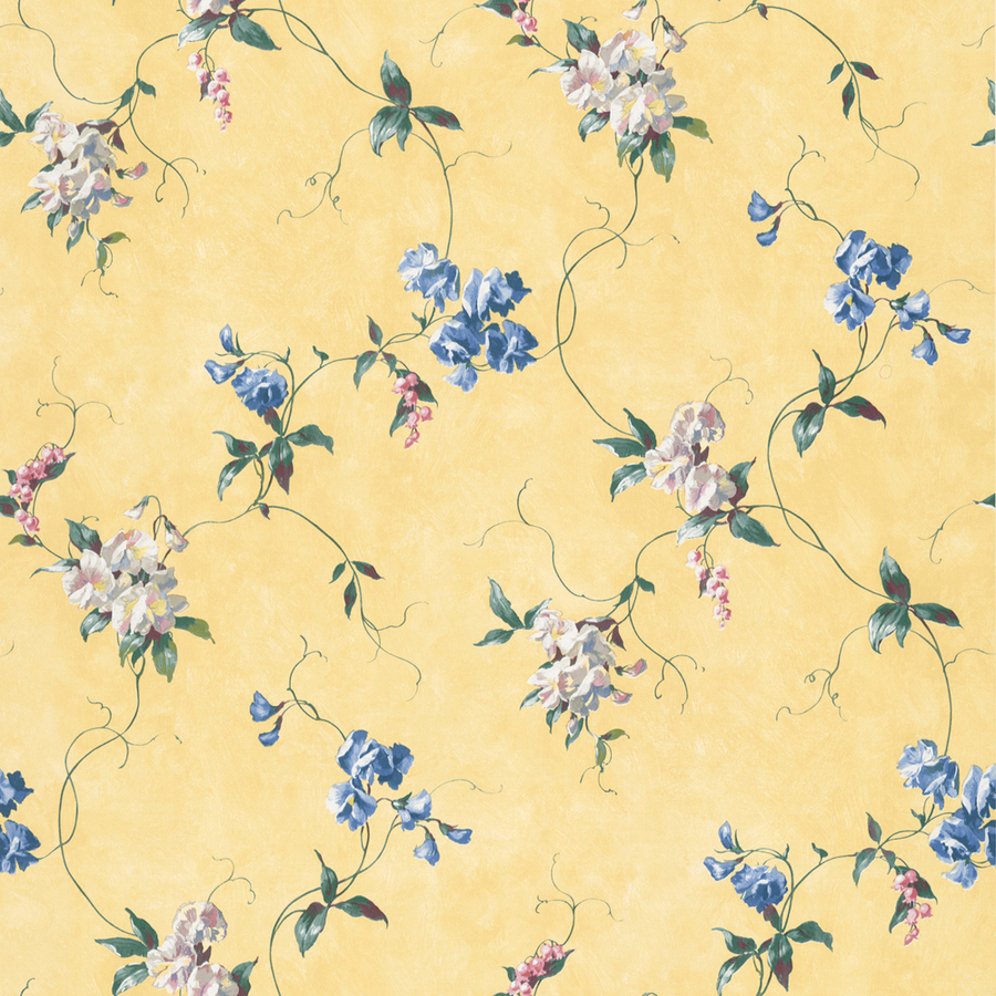  Waverly Yellow Peelable Vinyl Prepasted Classic Wallpaper at Lowescom