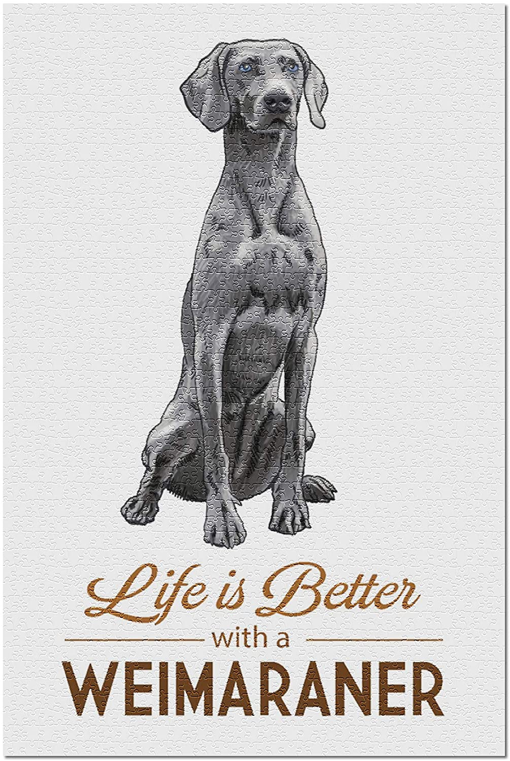 Amazon Weimaraner Life Is Better White Background