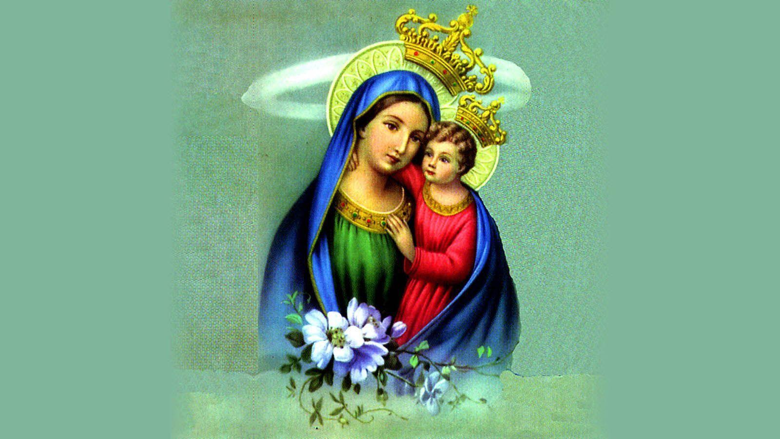 Free download Mother Mary With Baby Jesus Wallpapers [1600x900 ...