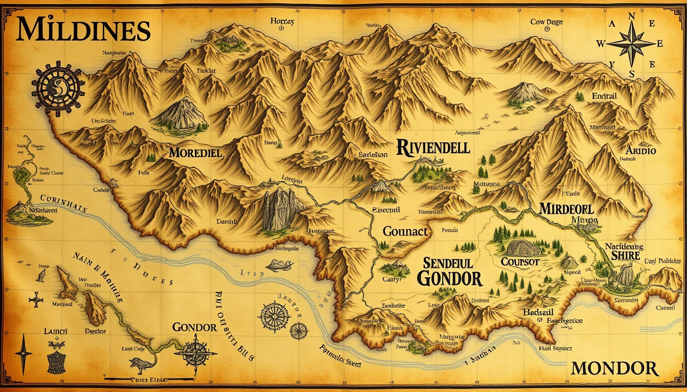 Map Of Middle Earth Wallpaper