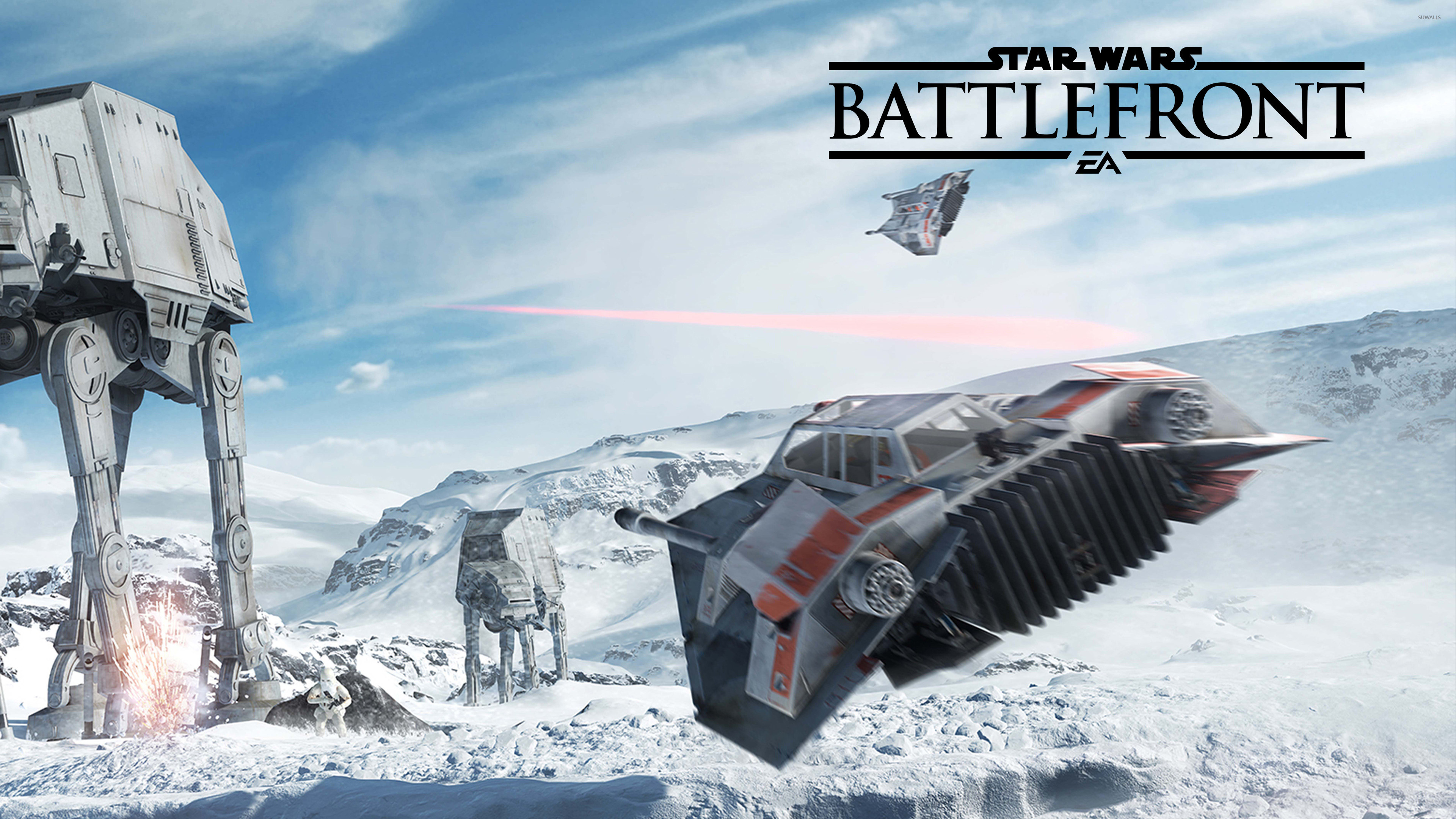 Snowspeeder Flying In Star Wars Battlefront Wallpaper