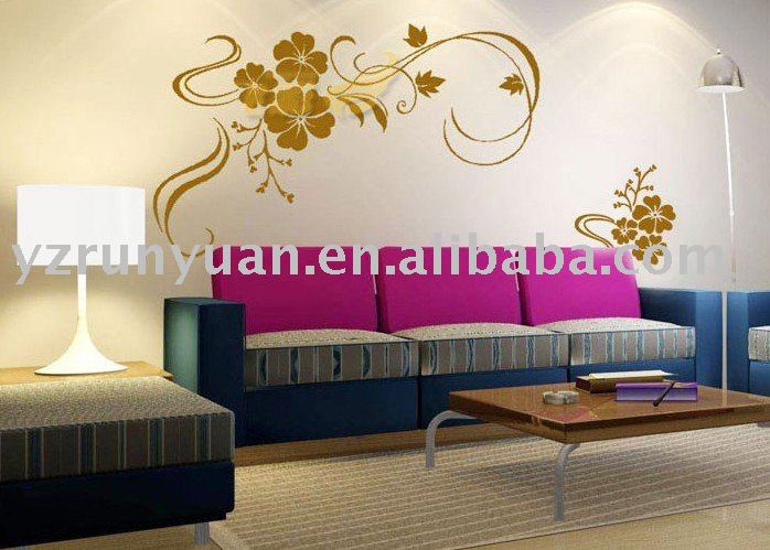 Wall stickers \ living room andTV backdrop stickerswallpaperFlower