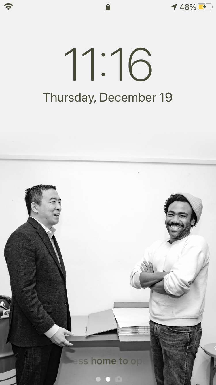 I Made A Wallpaper Of The Boy And Andrew Yang Sharing Laugh Original