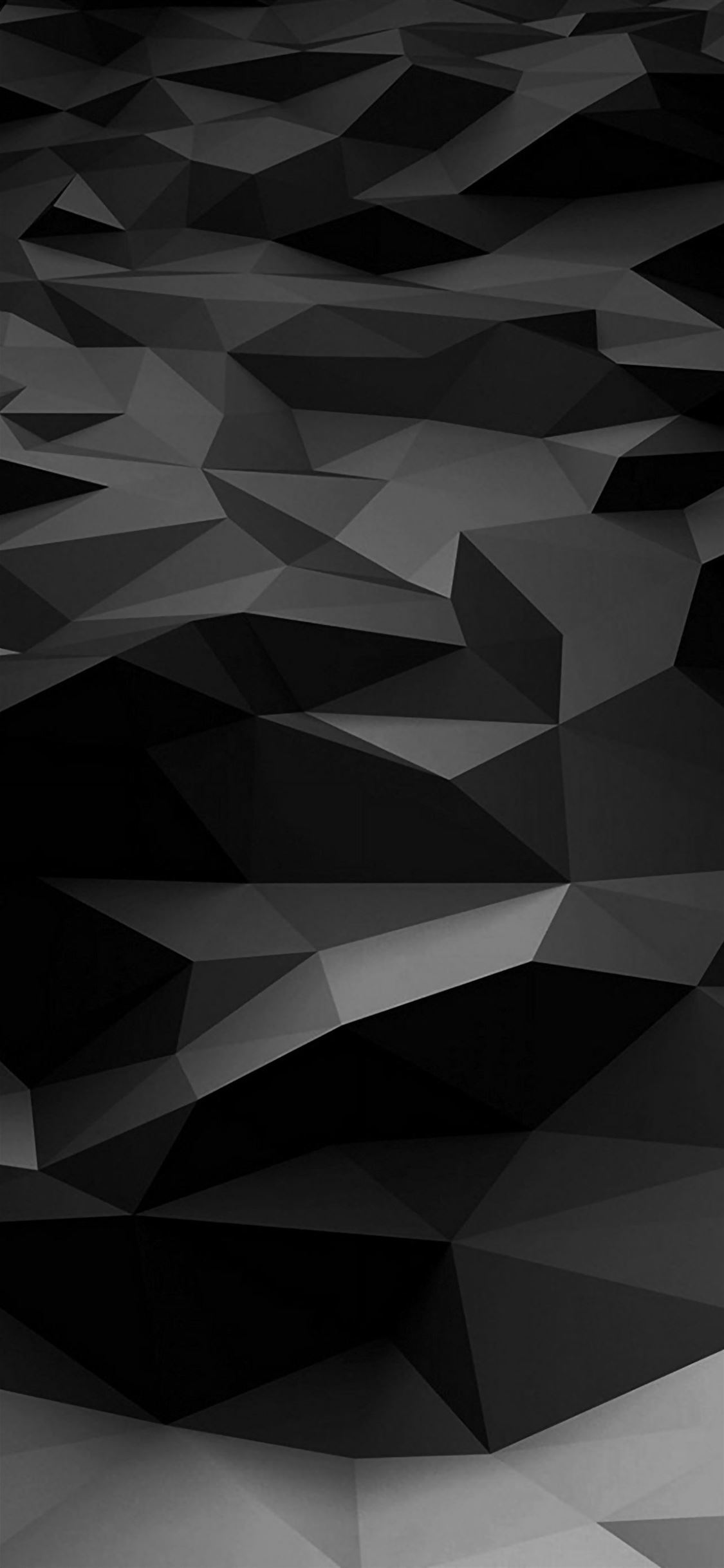 Low Poly Art Dark Bw Pattern iPhone Wallpapers Free Download