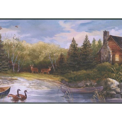 Free download Hunting Cabin Wallpaper Border in York Border Gallery ...