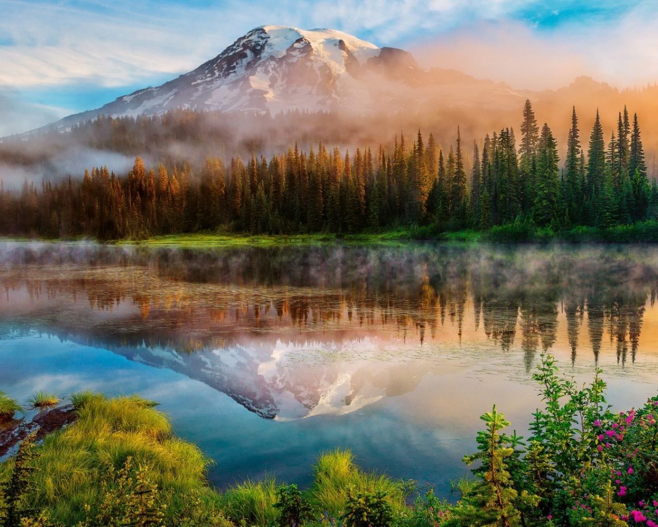 Mount Rainier Landscape Desktop Pc And Mac Wallpaper