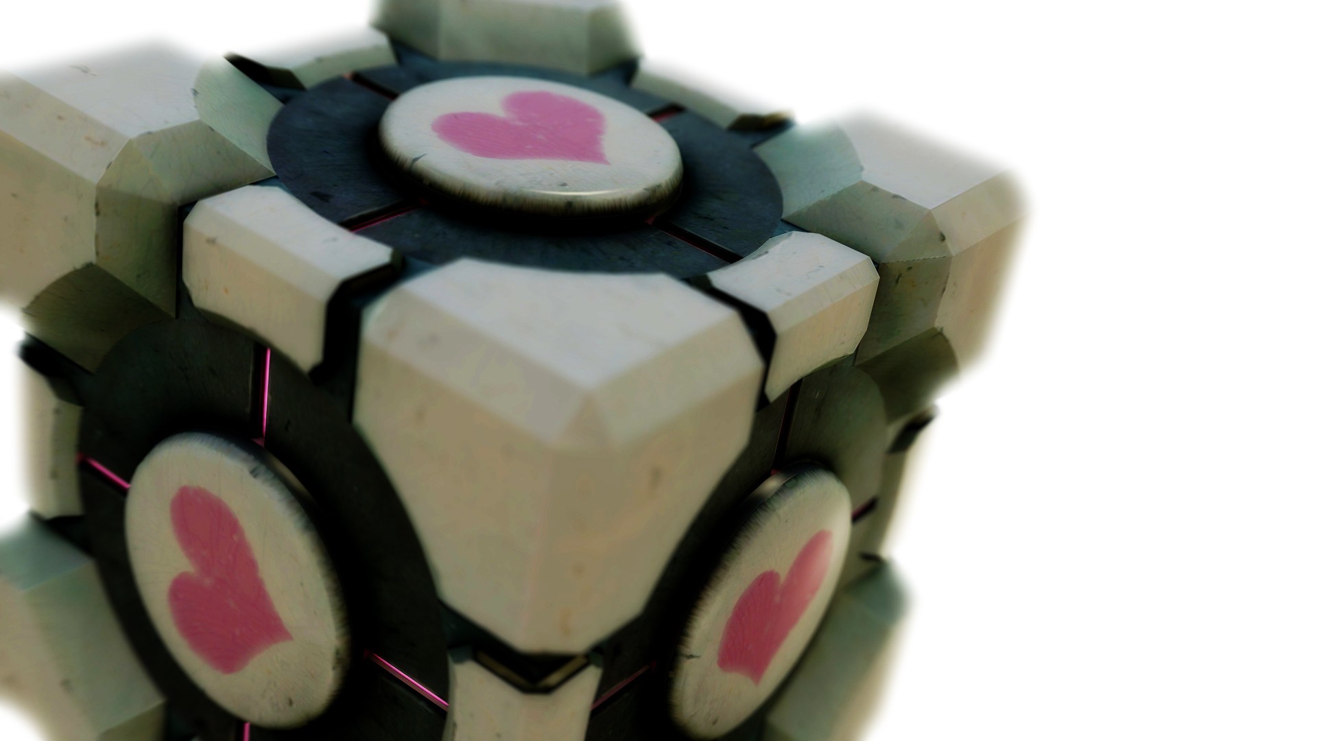 Weighted Companion Cube HD Engaging Wallpaper Free HD Wallpaper
