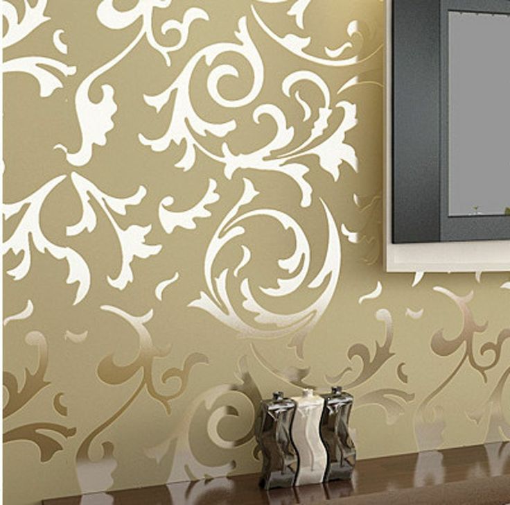 Modern Victorian Flocking Velvet Textured Damask Wallpaper Roll Silver