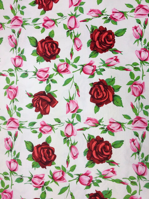 Betsey Johnson Fabric Rose Print