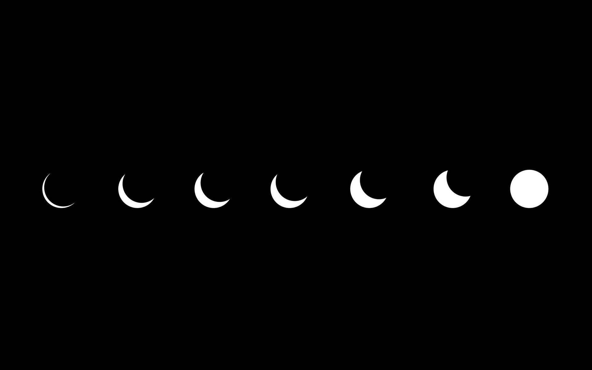 Moon Phases Black Aesthetic And Laptop Wallpaper