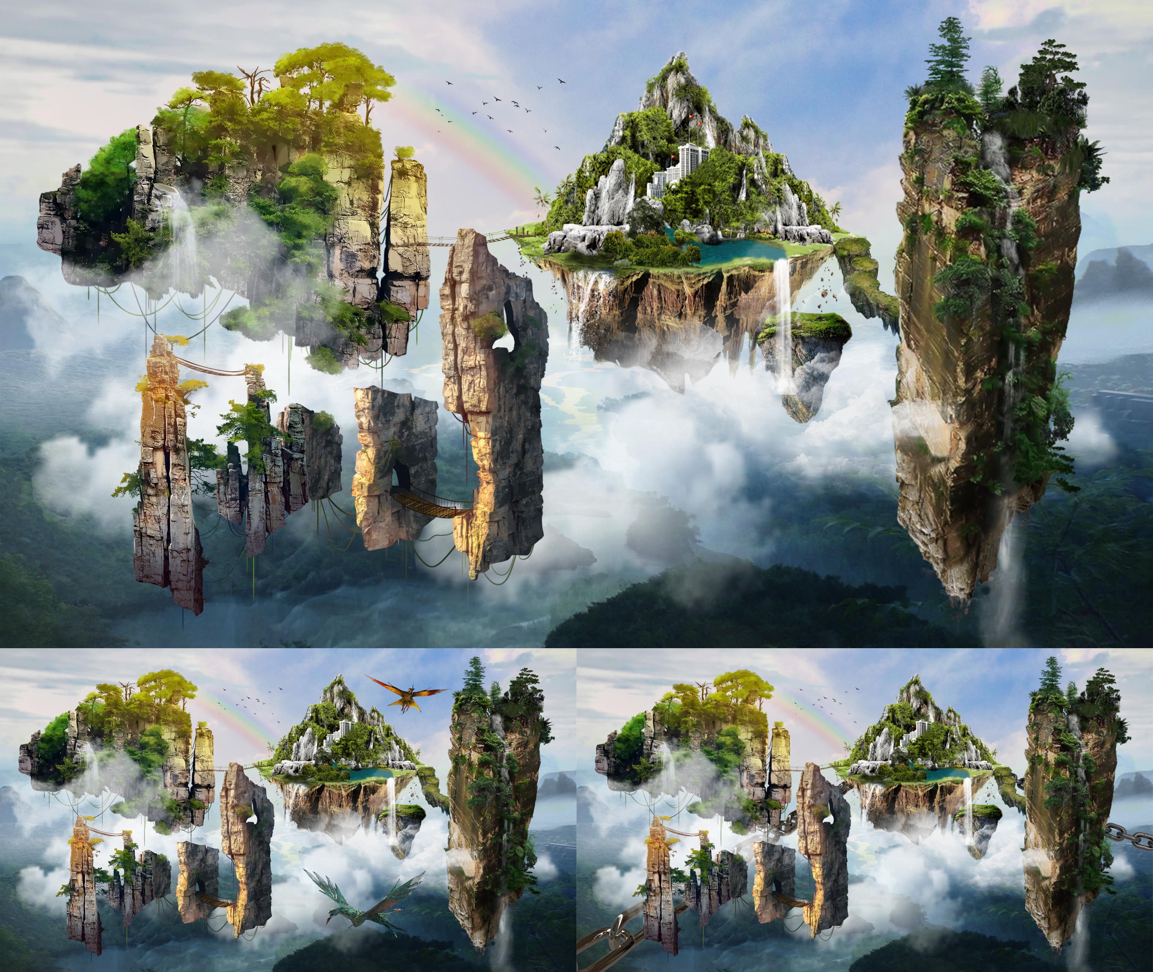 Floating Islands 4k Wallpaper By Jimking