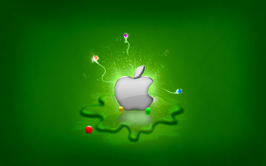 Tags 3d Apple HD Wallpaperiin Green Color Wallpaper