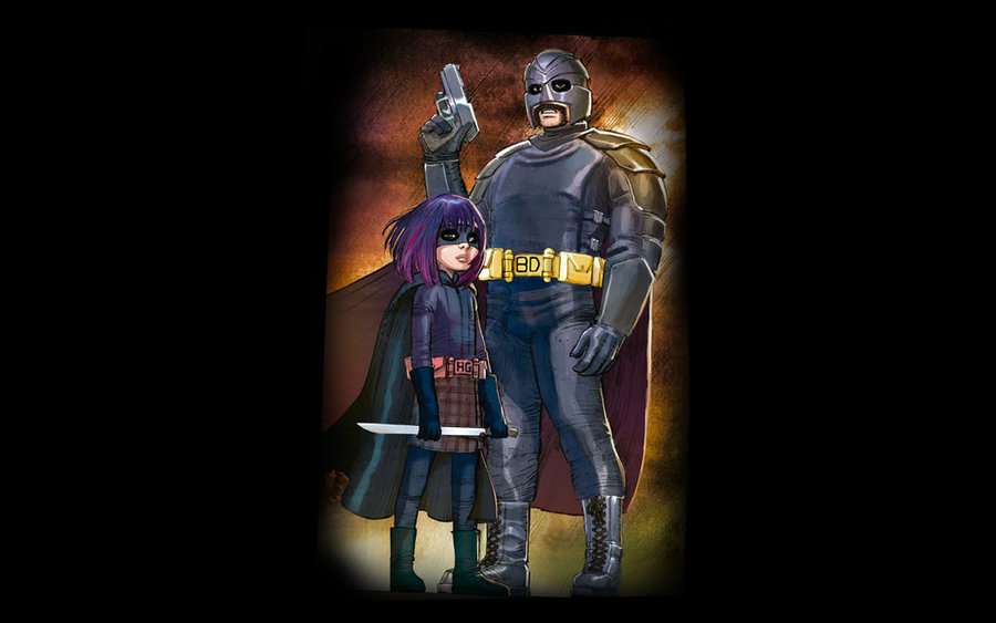 Big Daddy And Hitgirl From Kickass Vs Batman Robin Battles