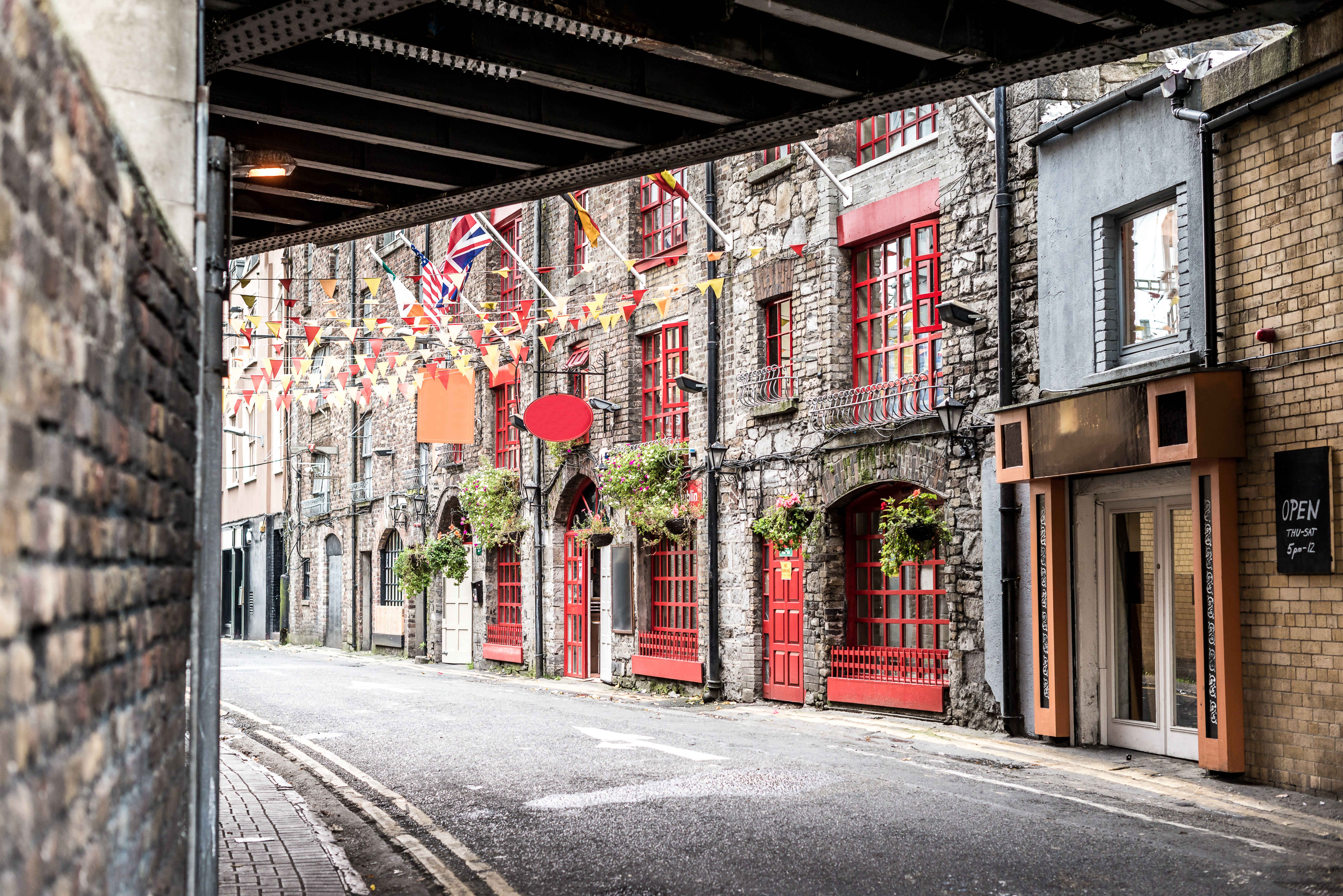 Beautiful Street In Dublin Wallpaper For Home Decoration
