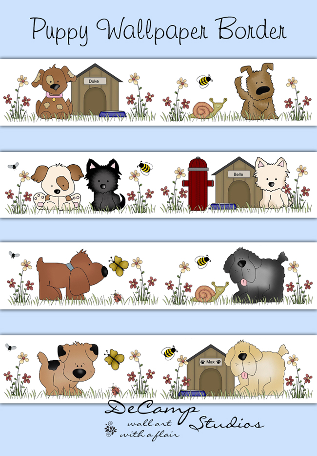 [48+] Puppy Dog Wallpaper Border | WallpaperSafari.com