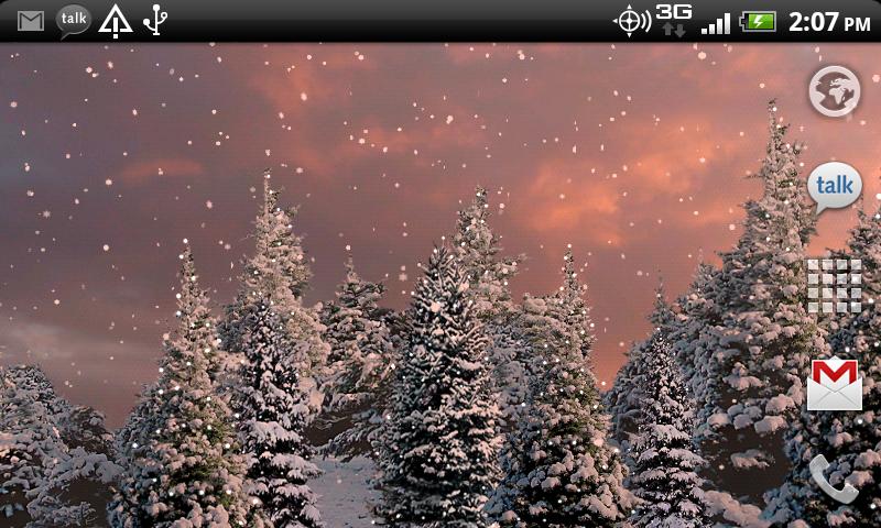 Snowfall Is A Beautiful Live Wallpaper Featuring Gentle Snowflakes