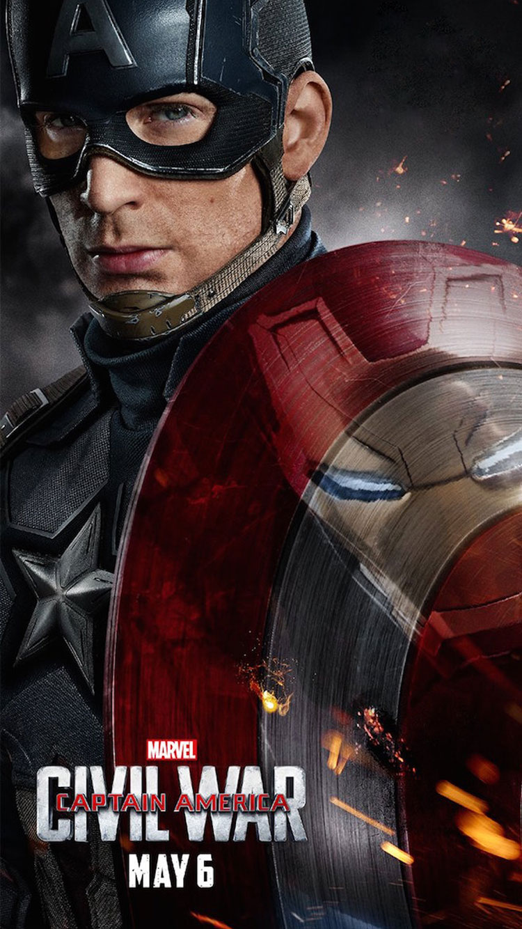 Captain America Civil War Ameria iPhone Wallpaper