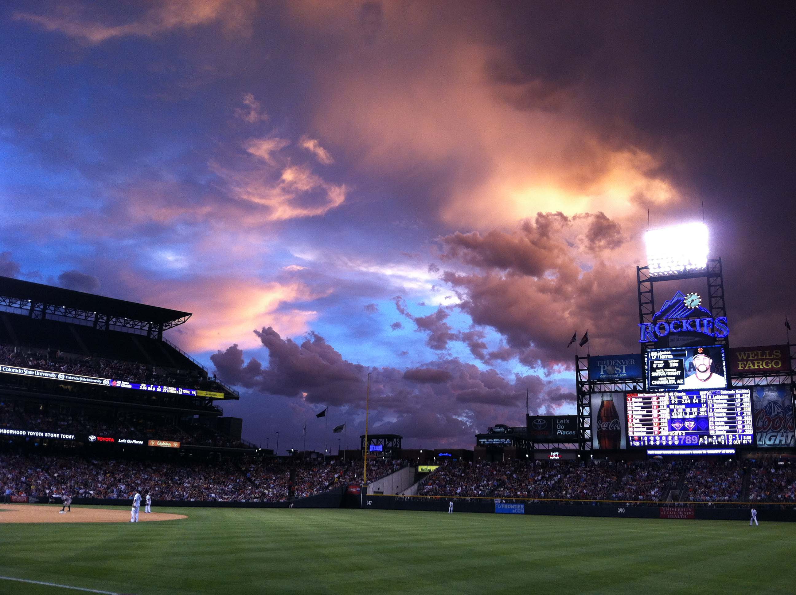 Coors Field At Night Game