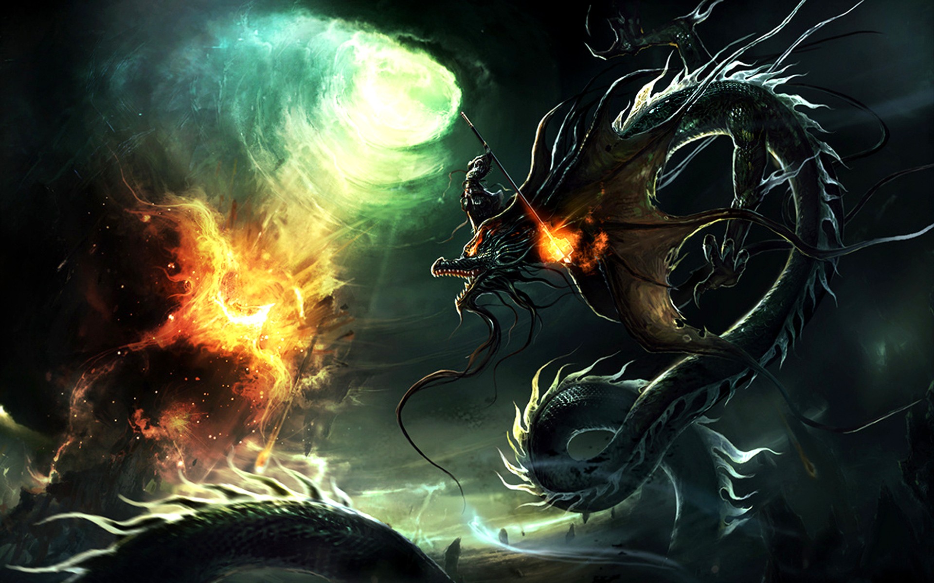 Destruction Legendary End Dragon Wallpaper Background