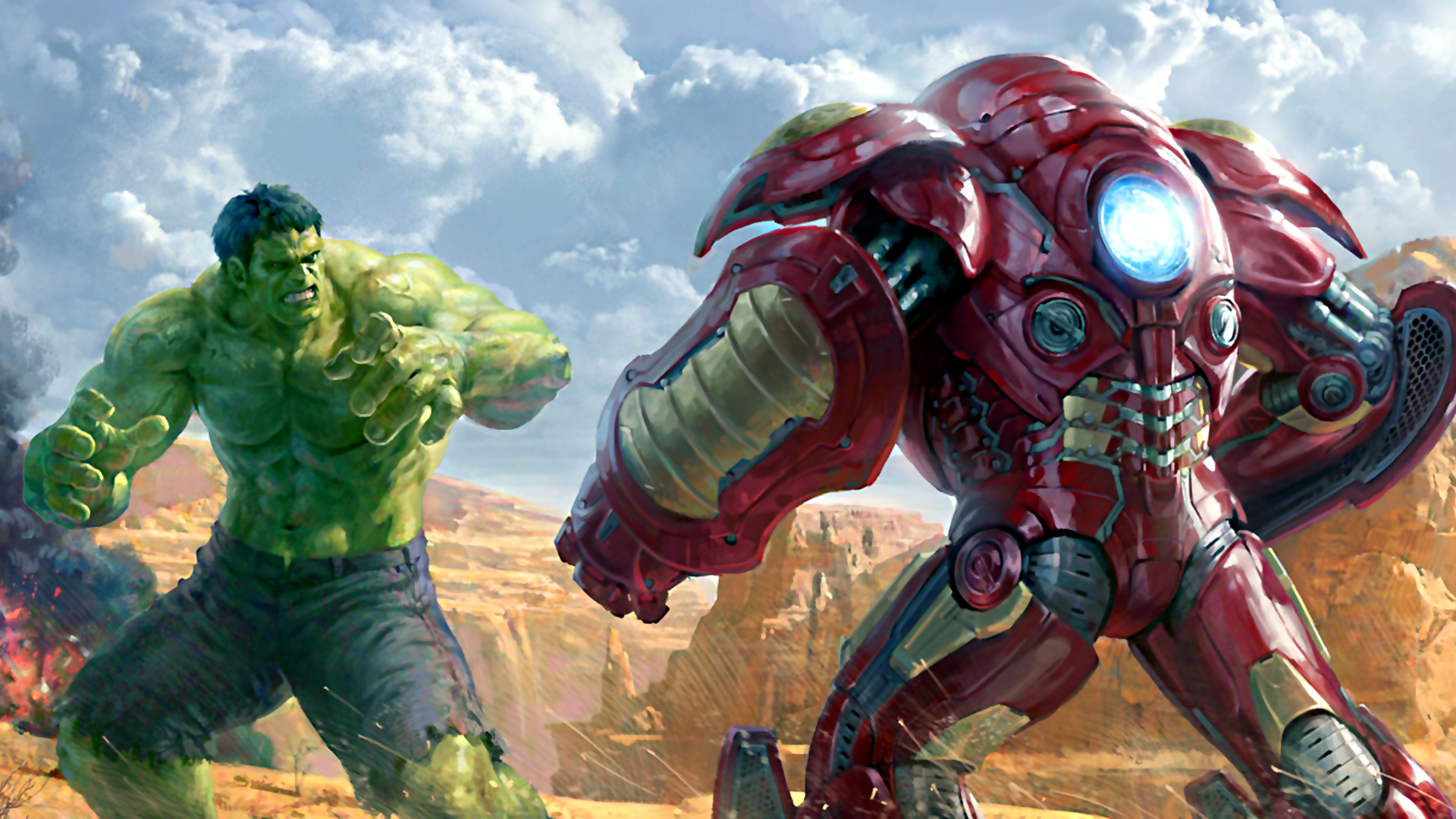 Hulk Vs Hulkbuster HD Wallpaper