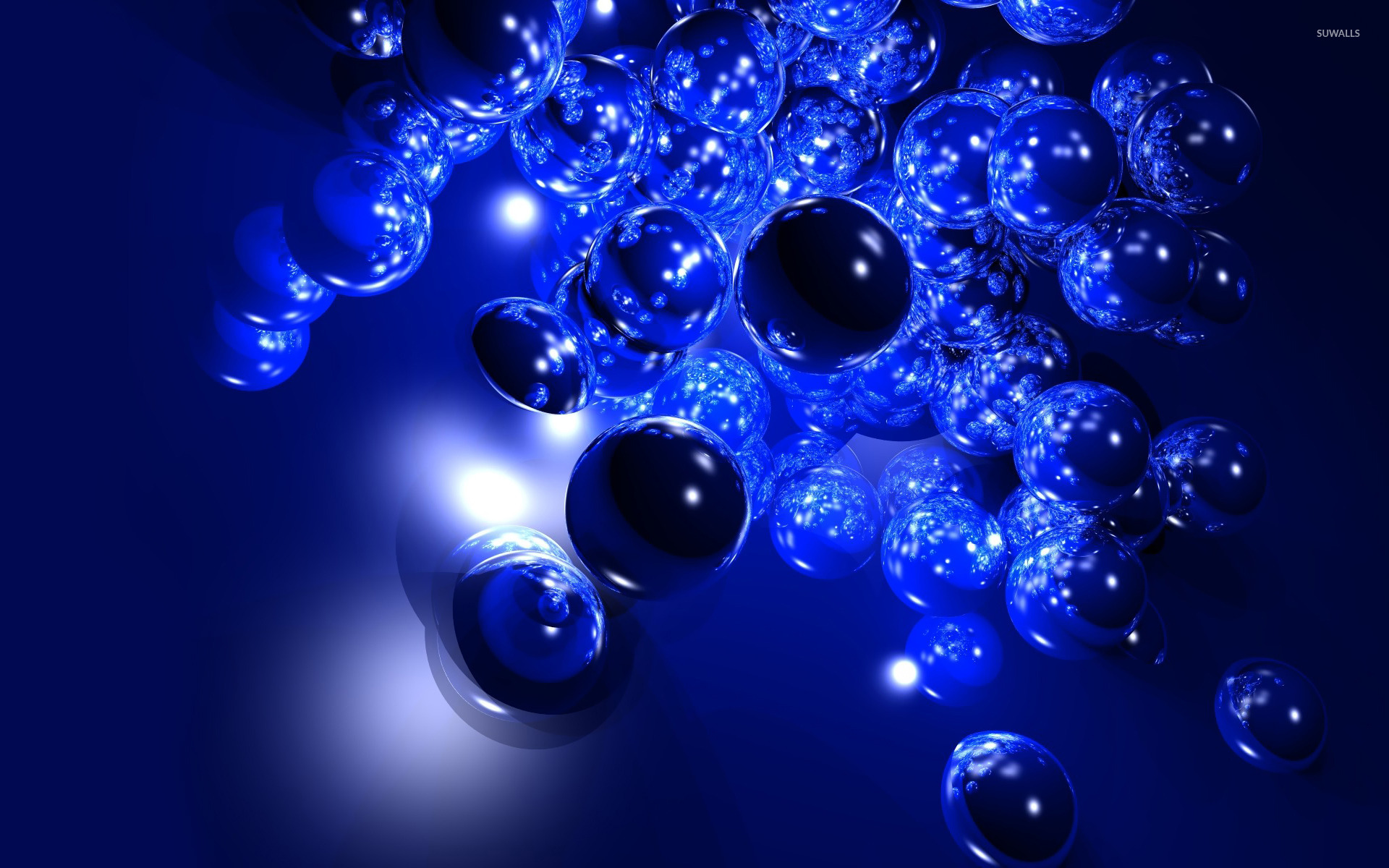 Blue Bubbles Wallpaper 3d