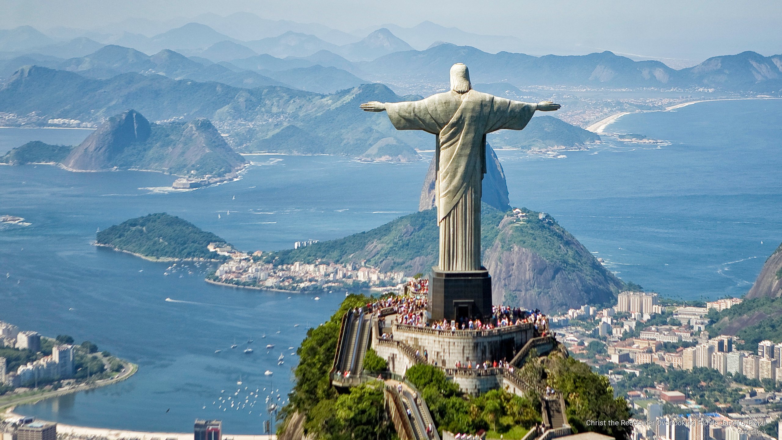 Webshots Christ The Redeemer Overlooking Rio De Janeiro Brazil
