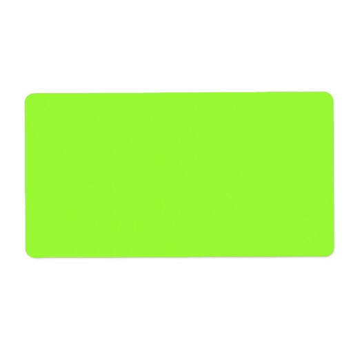 Plain Lime Green Background Shipping Labels