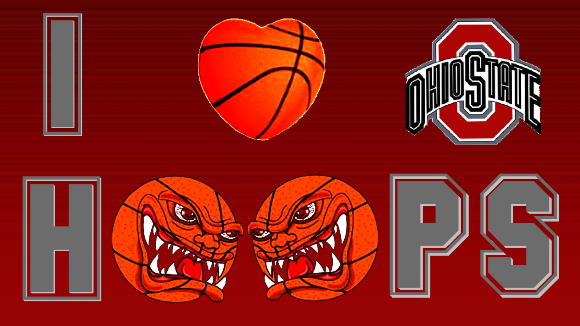 Ii Heart Ohio State Hoops Basketball Wallpaper