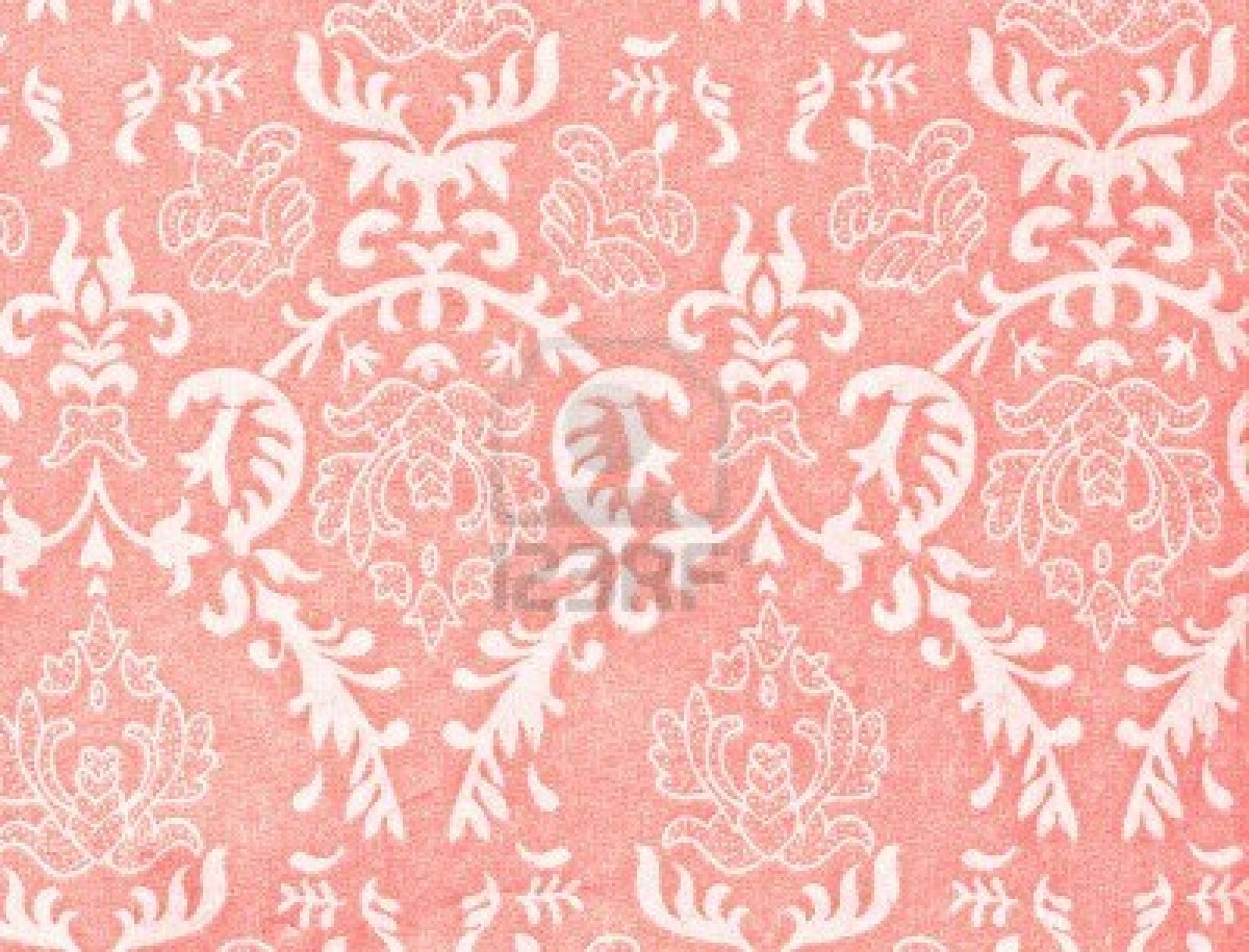 Pink Vintage Background With Damask Like Ornamental Pattern Wallpaper