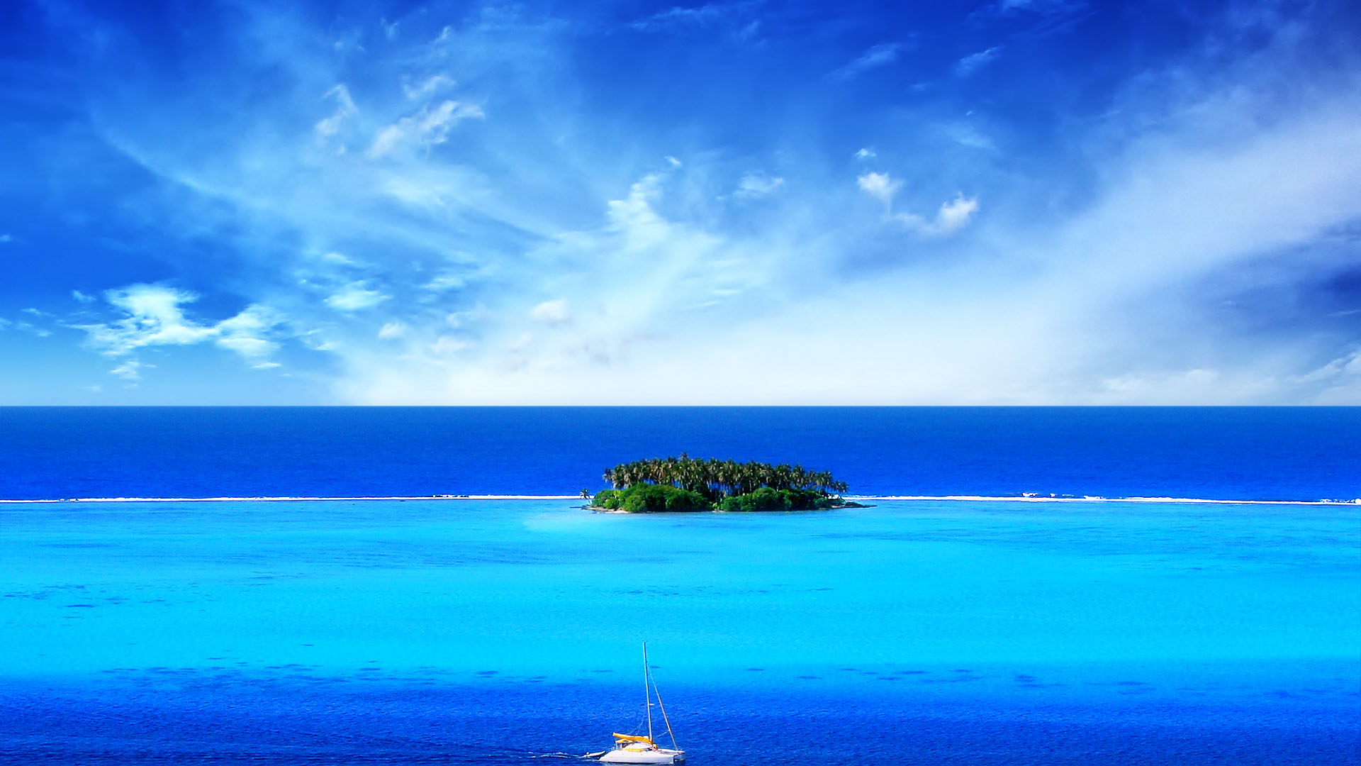 hd tropical island beach paradise wallpapers and backgrounds 1920x1080
