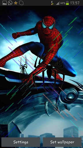 Plongez dans le monde de Spider-man avec un fond d\'écran animé 3D incroyablement réaliste. Suivez les mouvements de Spider-man à travers les gratte-ciel de New York et ressentez l\'excitation de son style de vie palpitante. Le réalisme est tellement saisissant que vous aurez l\'impression de faire partie de l\'action. Téléchargez-le maintenant et découvrez-le par vous-même!